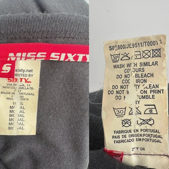 Y2K Vintage Miss Sixty Button V-neck Top Long Sleeve - Picture 3 of 4